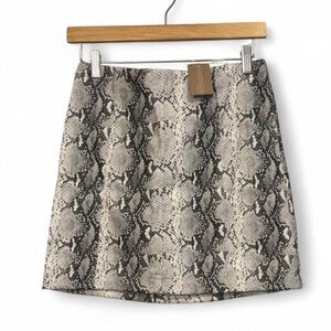 Vestique Black and Cream Snake skin Skirt